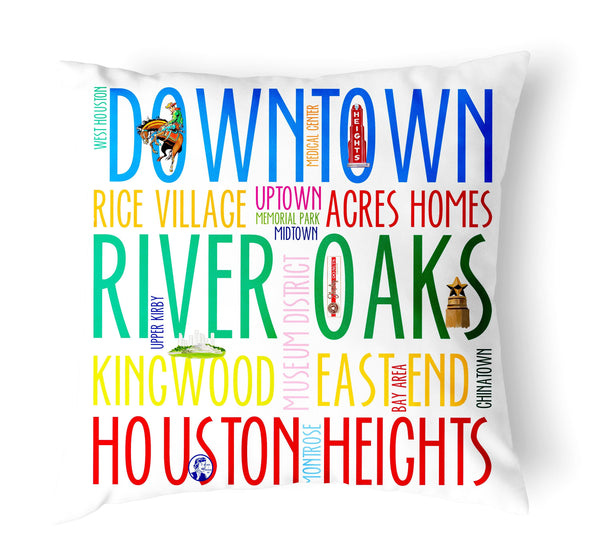 Reversible 18" Iconic Houston Throw Pillow