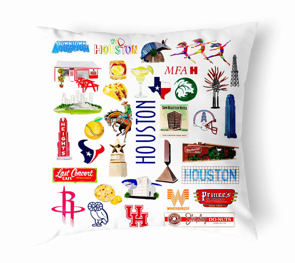 Reversible 18" Iconic Houston Throw Pillow