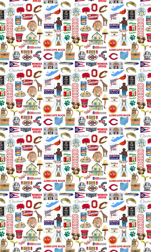 Iconic Ohio Watercolor Gift Wrap