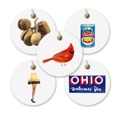Iconic Ohio Watercolor Gift Tags - Set of 10