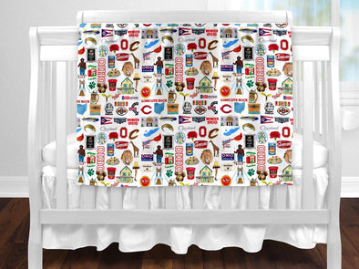 Iconic Ohio Baby Blanket
