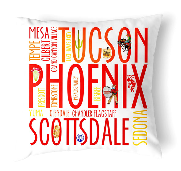 Reversible 18" Iconic Arizona Throw Pillow