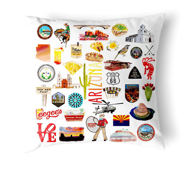 Reversible 18" Iconic Arizona Throw Pillow
