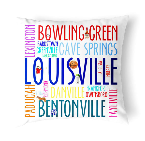 Reversible 18" Iconic Kentucky Throw Pillow
