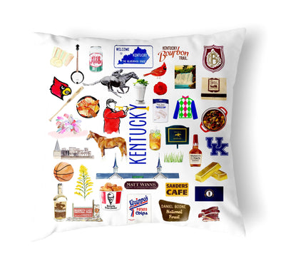 Reversible 18" Iconic Kentucky Throw Pillow