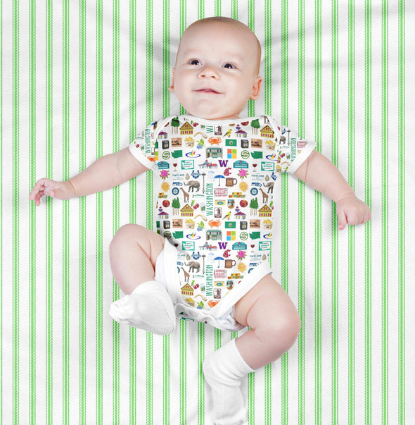 Iconic Washington State Baby  Bodysuit