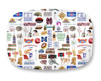 Iconic Mississippi Watercolor DecoWare(TM) Platter