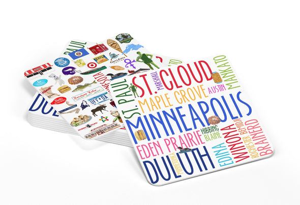 Iconic Minnesota Watercolor Paper Coasters - Set of 10