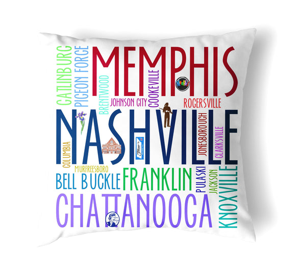 Reversible 18" Iconic Tennessee Throw Pillow
