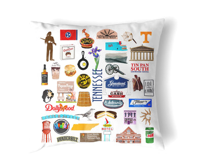 Reversible 18" Iconic Tennessee Throw Pillow