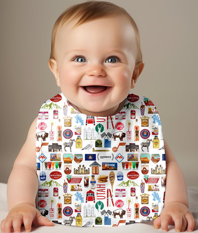 Iconic Utah Baby Bib