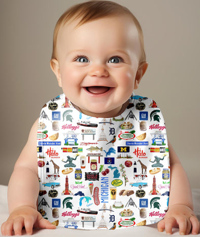 Iconic Michigan Baby Bib