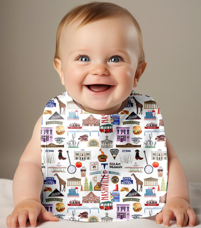 Iconic Nashville Tennessee Baby Bib