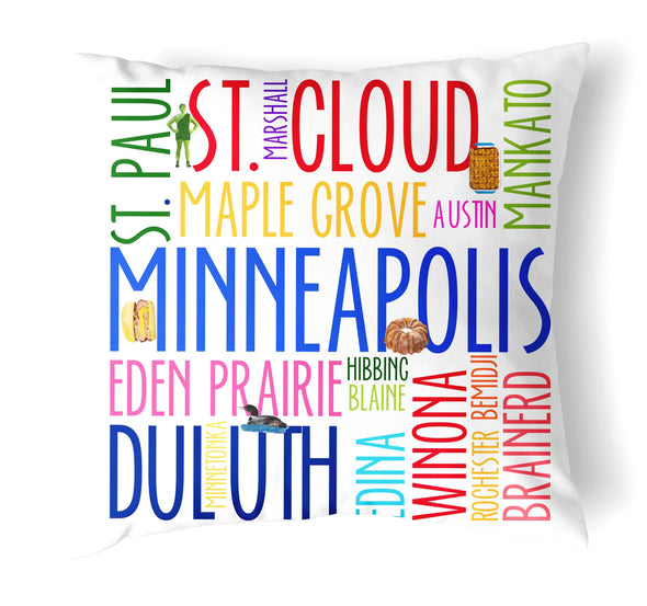Reversible 18" Iconic Minnesota Throw Pillow