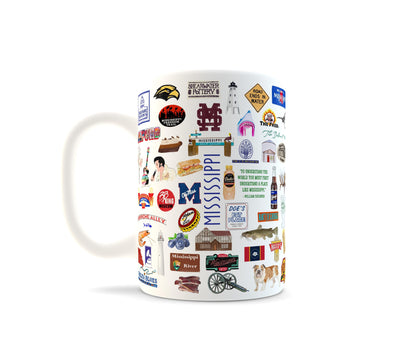 Iconic Mississippi Watercolor Ceramic Mug