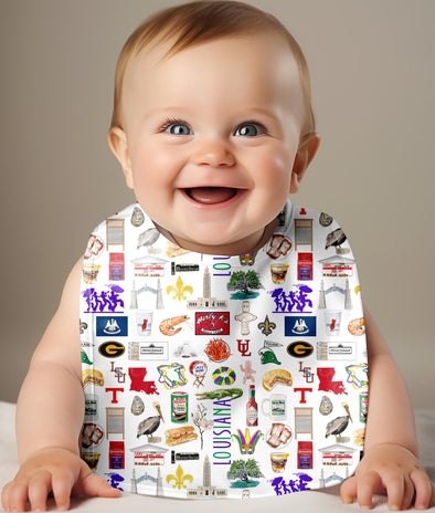 Iconic Louisiana Baby Bib