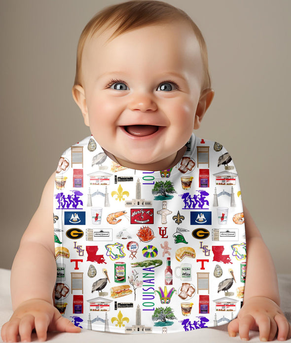 Iconic Louisiana Baby Bib
