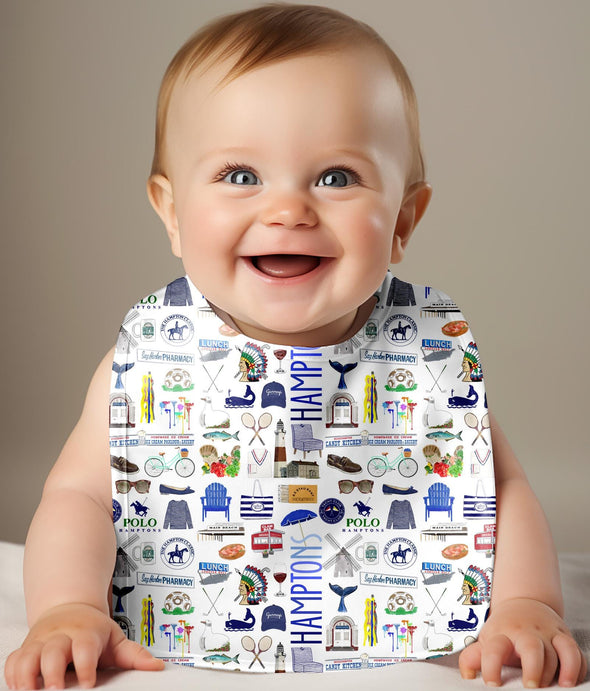 Iconic Hamptons NY Baby Bib