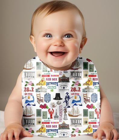 Iconic Massachusetts Baby Bib