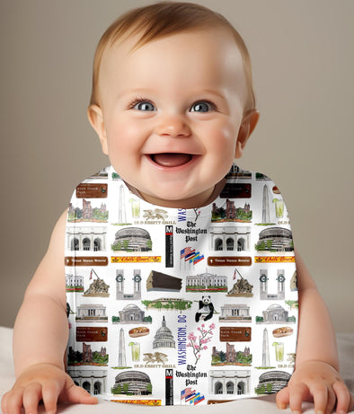 Iconic Washington, DC Baby Bib