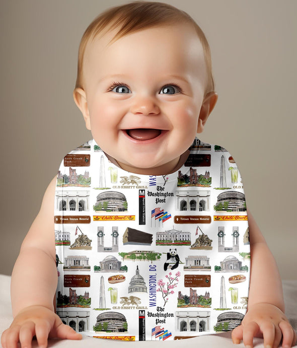 Iconic Washington, DC Baby Bib