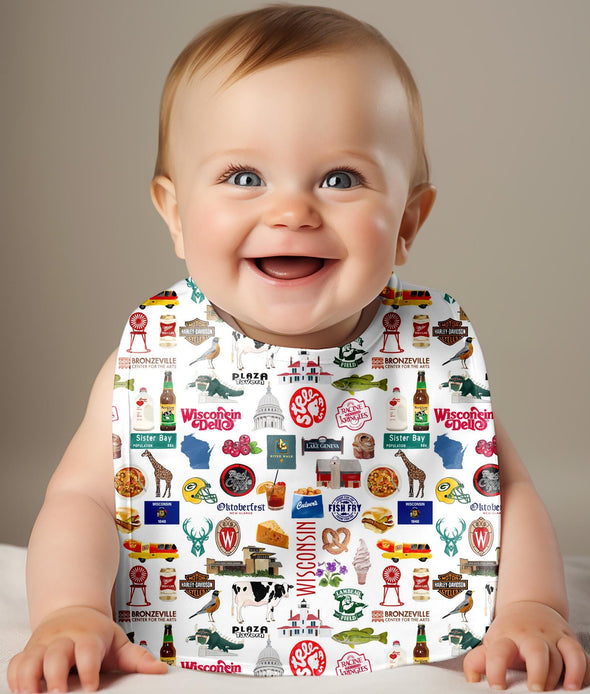 Iconic Wisconsin Baby Bib