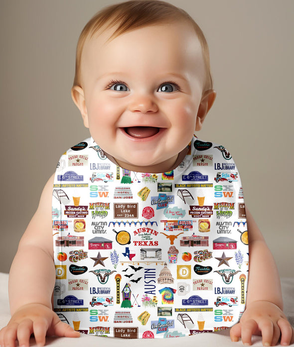 Iconic Austin, Texas Baby Bib