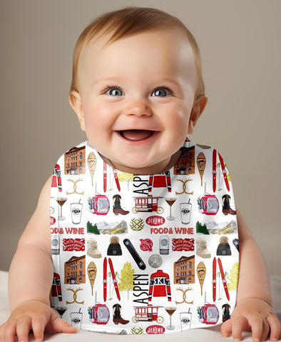 Iconic Aspen Colorado Baby Bib