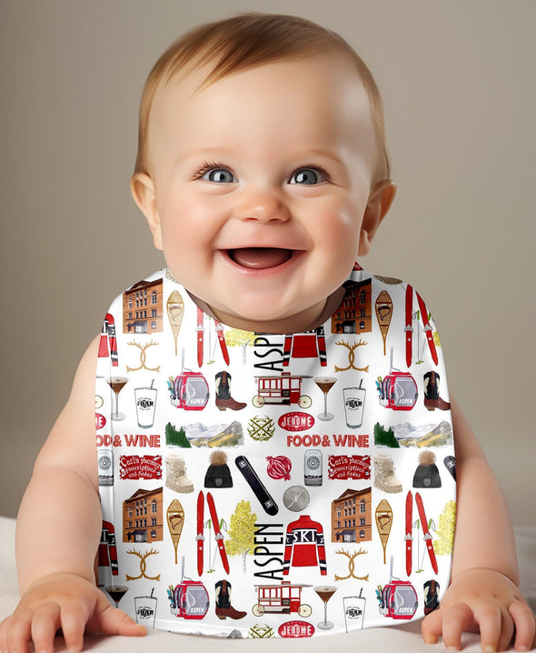 Iconic Aspen Colorado Baby Bib