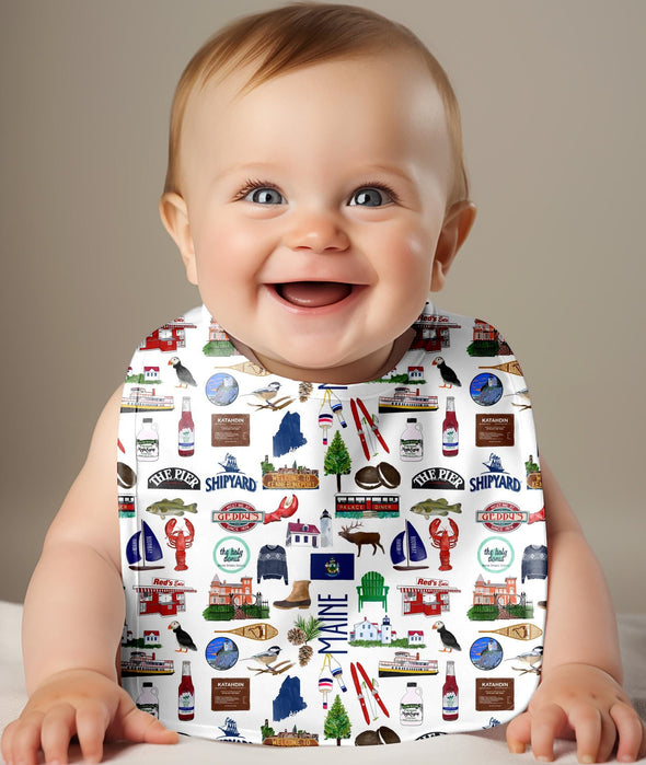 Iconic Maine Baby Bib