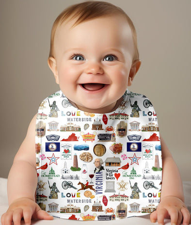Iconic Virginia Baby Bib