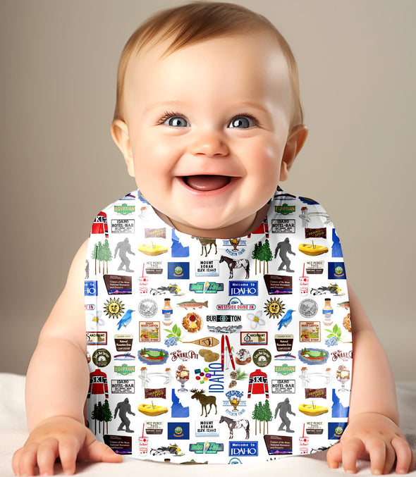 Iconic Idaho Baby Bib