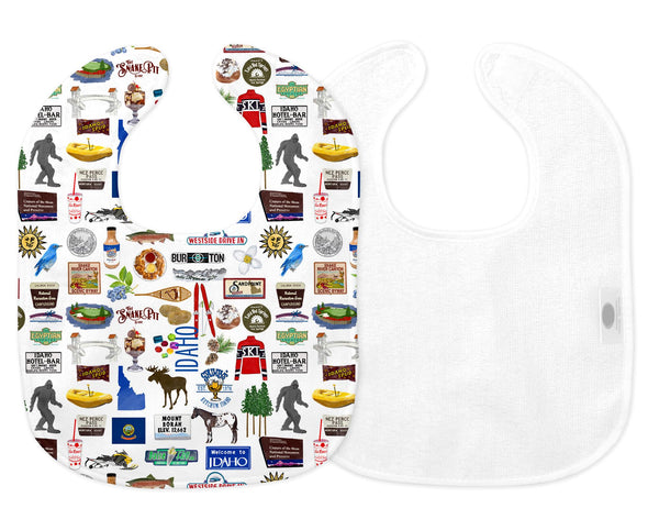 Iconic Idaho Baby Bib