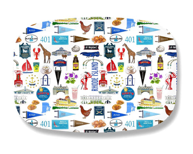 Iconic Rhode Island Watercolor DecoWare(TM) Platter