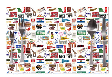 Iconic Missouri Watercolor Disposable Placemats - tear-away pad of 24