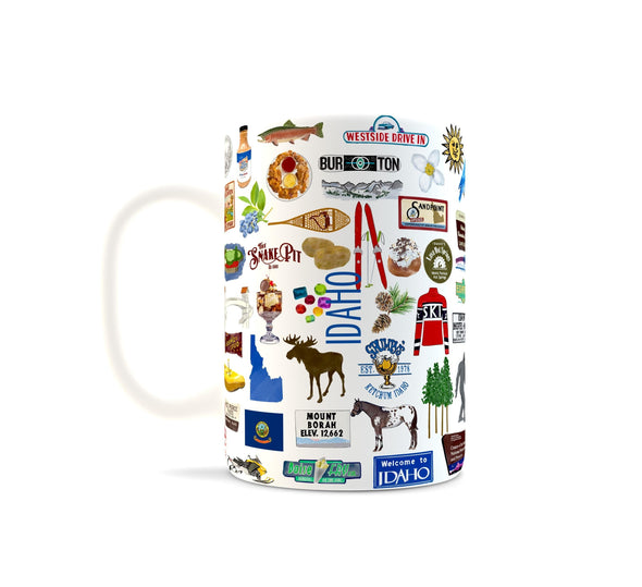 Iconic Idaho Watercolor Ceramic Mug