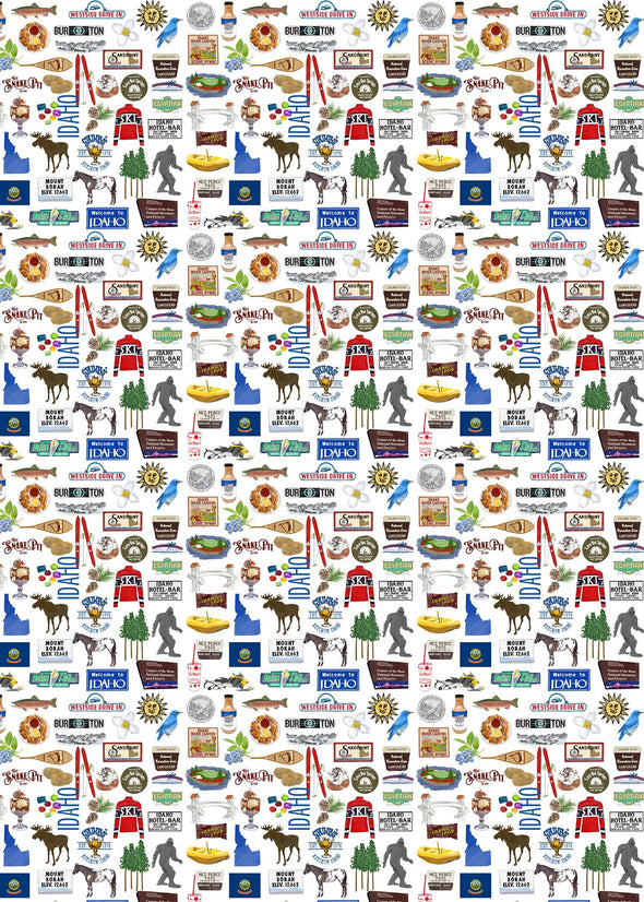 Iconic Idaho Watercolor Gift Wrap