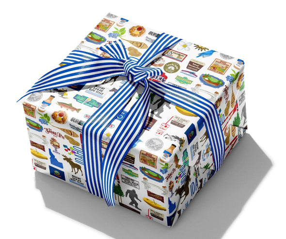 Iconic Idaho Watercolor Gift Wrap