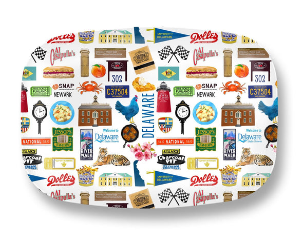 Iconic Delaware Watercolor DecoWare(TM) Platter
