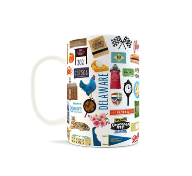 Iconic Delaware Watercolor Ceramic Mug