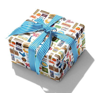 Iconic Delaware Watercolor Gift Wrap