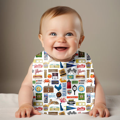 Iconic Delaware Baby Bib
