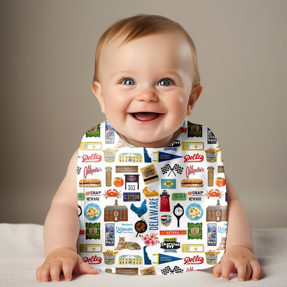 Iconic Delaware Baby Bib