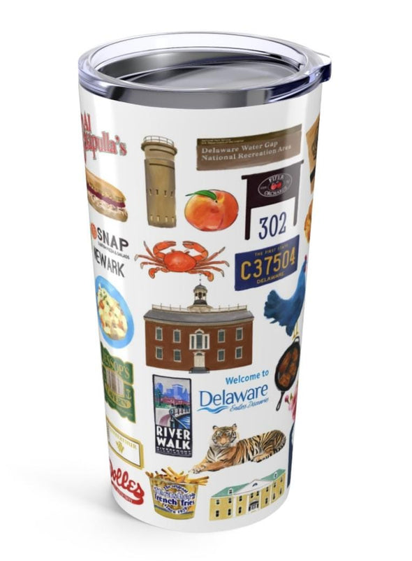 Iconic Delaware watercolor 20 ounce Stainless Steel Hot/Cold Cup