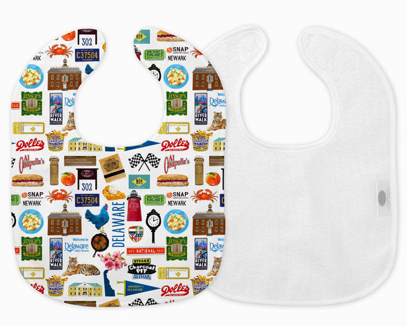 Iconic Delaware Baby Bib