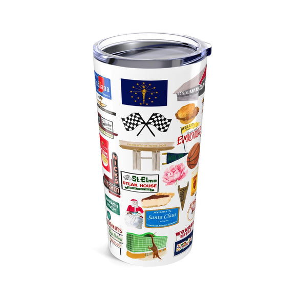 Iconic Indiana watercolor 20 ounce Stainless Steel Hot/Cold Cup