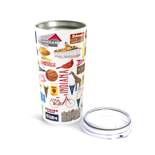 Iconic Indiana watercolor 20 ounce Stainless Steel Hot/Cold Cup