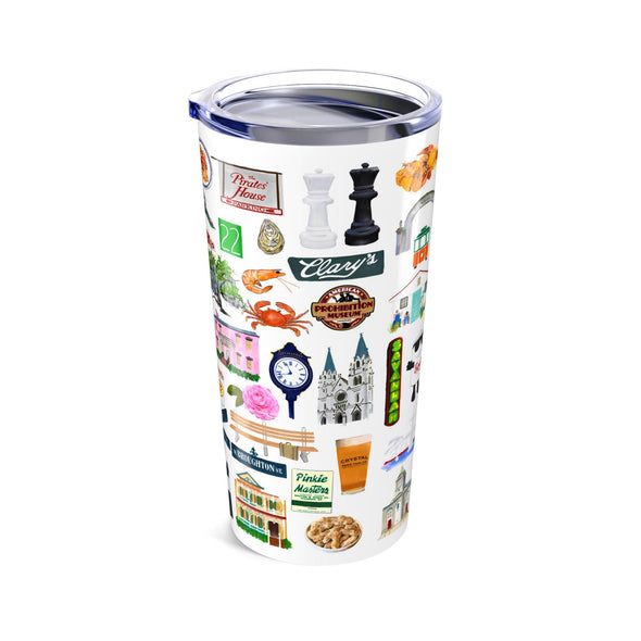 Iconic Savannah Georgia watercolor 20 ounce Stainless Steel Hot/Cold Cup