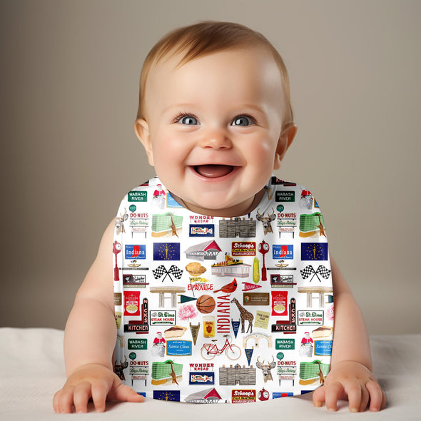 Iconic Indiana Baby Bib