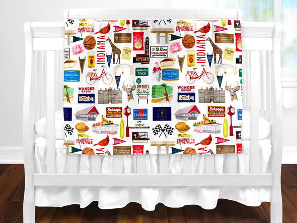 Iconic Indiana Baby Blanket